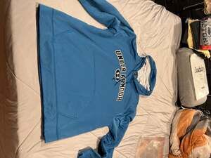 Under Armour Men's Blue Arc Logo Graphic Fleece Hoodie Size LG